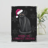 Wünschen Sie ein Weihnachtsfest Feiertagskarte (Stehend Vorderseite)