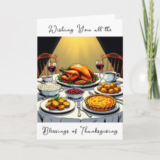 Wünschen Sie Erntedank Segnungen Karte (Vorderseite)