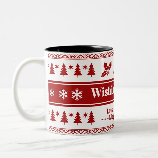 Wünschen Sie Freude, Liebe und endlose Tasse von K (Links)