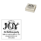Wünschen Sie Freude Weihnachten-Adresse Gummistempel (Stempel)