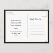 Wünschen Sie frohe Weihnachten Schwarzes Script No (Rückseite)