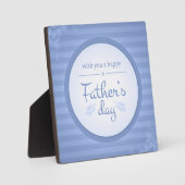Wünschen Sie glückliche Väter Tag Text blau Fotoplatte (Vorderseite)