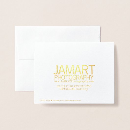 WÜNSCHEN SIE IHNEN URLAUBSKARTE Gold Folienkarte (Rückseite mit Umschlag)