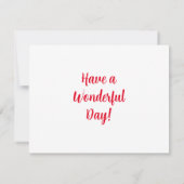 Wünschen Sie Ihrem Lehrer einen glücklichen Valent Mitteilungskarte (Rückseite)