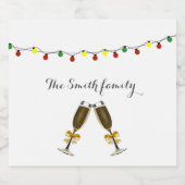 Wünschen Sie jemandem ein glückliches und erfolgre Schaumweinetikett (Einzelnes Label)