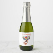 Wünschen Sie jemandem ein glückliches und erfolgre Schaumweinetikett (Vorderseite)