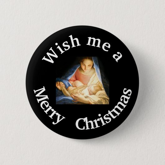 Wünschen Sie mir einen fröhlichen Weihnachtsklick Button (Vorderseite)