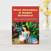 Wünschen Sie Oma A Happy Birthday! mit einem Liedb Karte (Gelbe Blume)