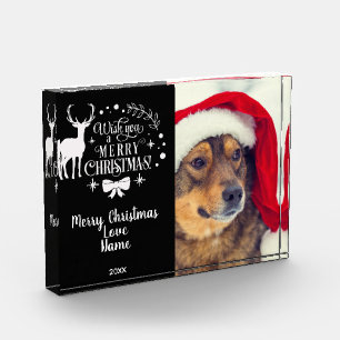 Wünschen Sie sich ein frohes Weihnachten/Zitat / S Fotoblock