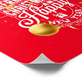 Wünschen Sie sich ein frohes Weihnachtsfest und ei Poster (Ecke)