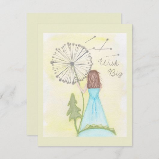 Wünschen Sie sich ein kleines Mädchen aus einem Lö Begleitkarte (Vorne/Hinten)