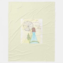 Wünschen Sie sich ein kleines Mädchen aus einem Lö Fleecedecke