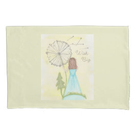 Wünschen Sie sich ein kleines Mädchen aus einem Lö Kissenbezug