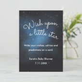 Wünschen Sie sich ein Stern Baby Shower Sign Einladung (Stehend Vorderseite)