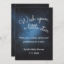 Wünschen Sie sich ein Stern Baby Shower Sign Einladung