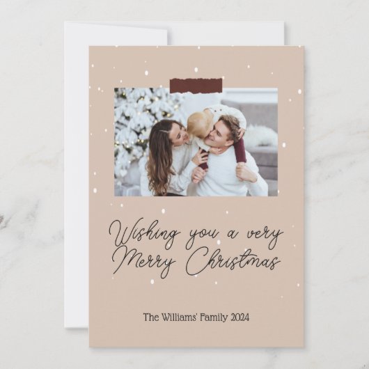 Wünschen Sie sich eine frohe Weihnachtskarte Einladung (Vorderseite)