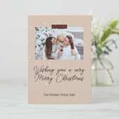 Wünschen Sie sich eine frohe Weihnachtskarte Einladung (Stehend Vorderseite)