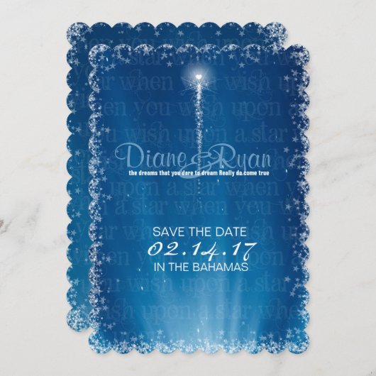 Wünschen Sie sich einen Stern Save the Date (Vorne/Hinten)