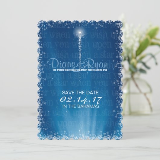 Wünschen Sie sich einen Stern Save the Date (Stehend Vorderseite)