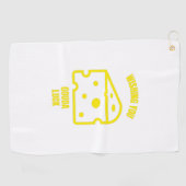 Wünschen Sie sich Glück lustige Käse-Witze Golfhandtuch (Horizontal)