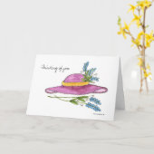 Wünschen Sie sich hier Pink Hat Card? Karte (Gelbe Blume)