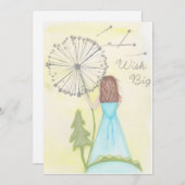 Wünschen Sie sich nach einem Dandelion-Mitteilungs Dankeskarte (Vorne/Hinten)