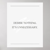 Wünschen Sie sich nichts! Das ist unnötig. Anti-Mo Poster (Vorne)