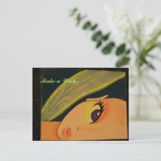 Wünschen Sie sich. Postkarte (Stehend Vorderseite)