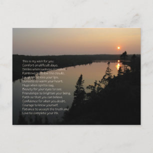 Wünschen Sie sich Postkarte