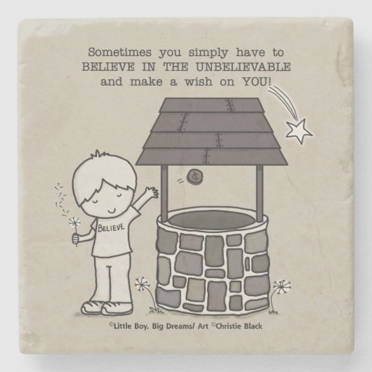 Wünschen Sie sich! Steinuntersetzer (Vorderseite)