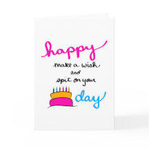 Wünschen Sie sich und spucken Sie auf der Geburtst