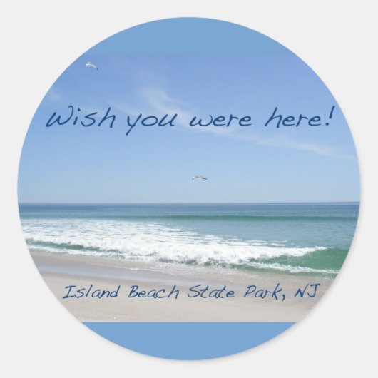 Wünschen Sie, Sie wären hier IBSP NJ Gulls Sticker (Vorderseite)