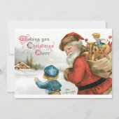 Wünschen Sie Weihnachten von Ellen Clapsaddle Einladung (Vorderseite)