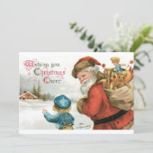 Wünschen Sie Weihnachten von Ellen Clapsaddle Einladung (Stehend Vorderseite)