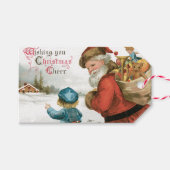 Wünschen Sie Weihnachten von Ellen Clapsaddle Geschenkanhänger (Vorderseite (Horizontal))