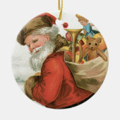 Wünschen Sie Weihnachten von Ellen Clapsaddle Keramik Ornament (Vorne)