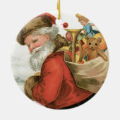 Wünschen Sie Weihnachten von Ellen Clapsaddle Keramik Ornament (Hinten)