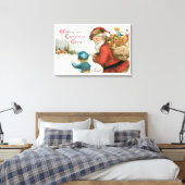 Wünschen Sie Weihnachten von Ellen Clapsaddle Leinwanddruck (Insitu (Schlafzimmer))