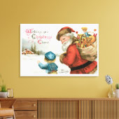 Wünschen Sie Weihnachten von Ellen Clapsaddle Leinwanddruck (Insitu (Wohnzimmer))