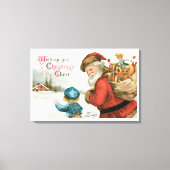 Wünschen Sie Weihnachten von Ellen Clapsaddle Leinwanddruck (Vorderseite)