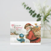 Wünschen Sie Weihnachten von Ellen Clapsaddle Postkarte (Stehend Vorderseite)