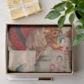 Wünschen Sie Weihnachten von Ellen Clapsaddle Seidenpapier (Geschenk)