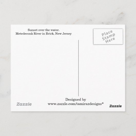 Wünschenswert, dass du hier sonnenüberflutet bist postkarte (Rückseite)