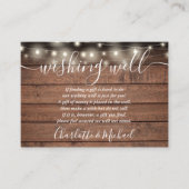 Wünschenswert Rustikale Holzsaitenlichter Hochzeit Begleitkarte (Vorderseite)