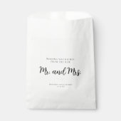 Wünschenswert Schwarz-weiße Gastgeschenk Hochzeit- Geschenktütchen (Vorderseite)