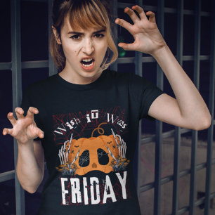 Wünschenswert war es am Freitag halloween T-Shirt