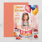 WÜNSCHENSWERTE GEBURTSTAGSKARTE EINLADUNG (Vorne/Hinten)