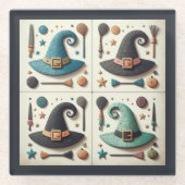 Wunschhexen Glasuntersetzer (Vorderseite)