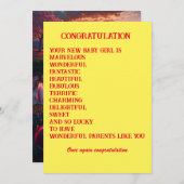 Wunschkarte für Baby Feiertagskarte (Vorne/Hinten)