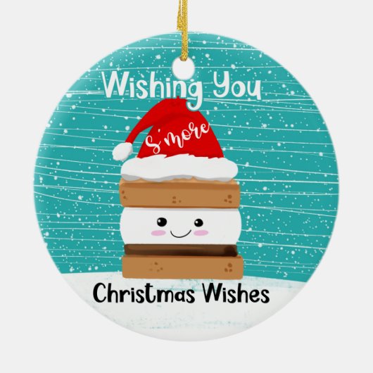 Wunschkarte Keramik Ornament (Hinten)